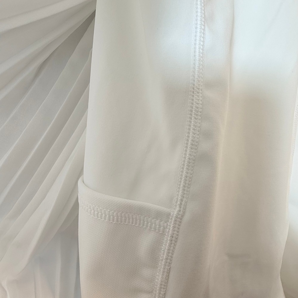 Tuckernuck Studio McGee Tennis Dress White Womens S Pleated Striped Hem NWT - Picture 8 of 10